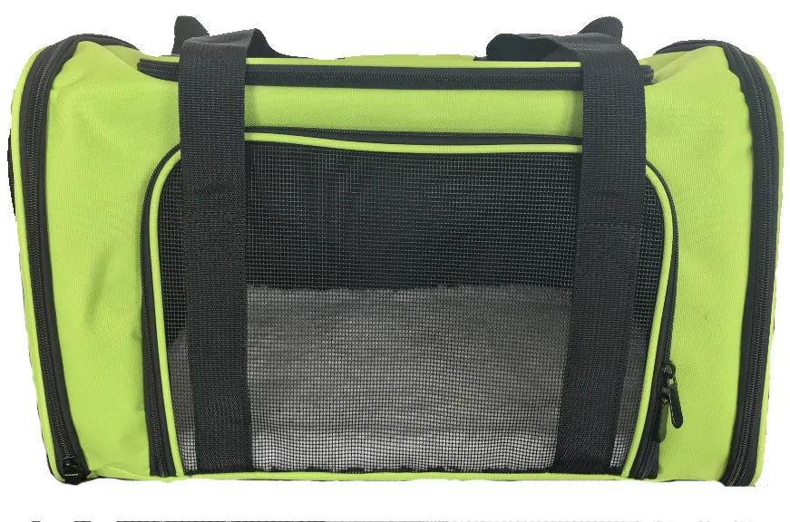 Pet travel backpack made of cationic linen fabric in blue colour, 44x28x28cm size for cats and small dogs