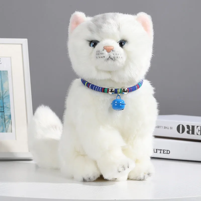 Coloured ethnic pattern adjustable pet collar with metal bell and D-ring on a nylon strap.