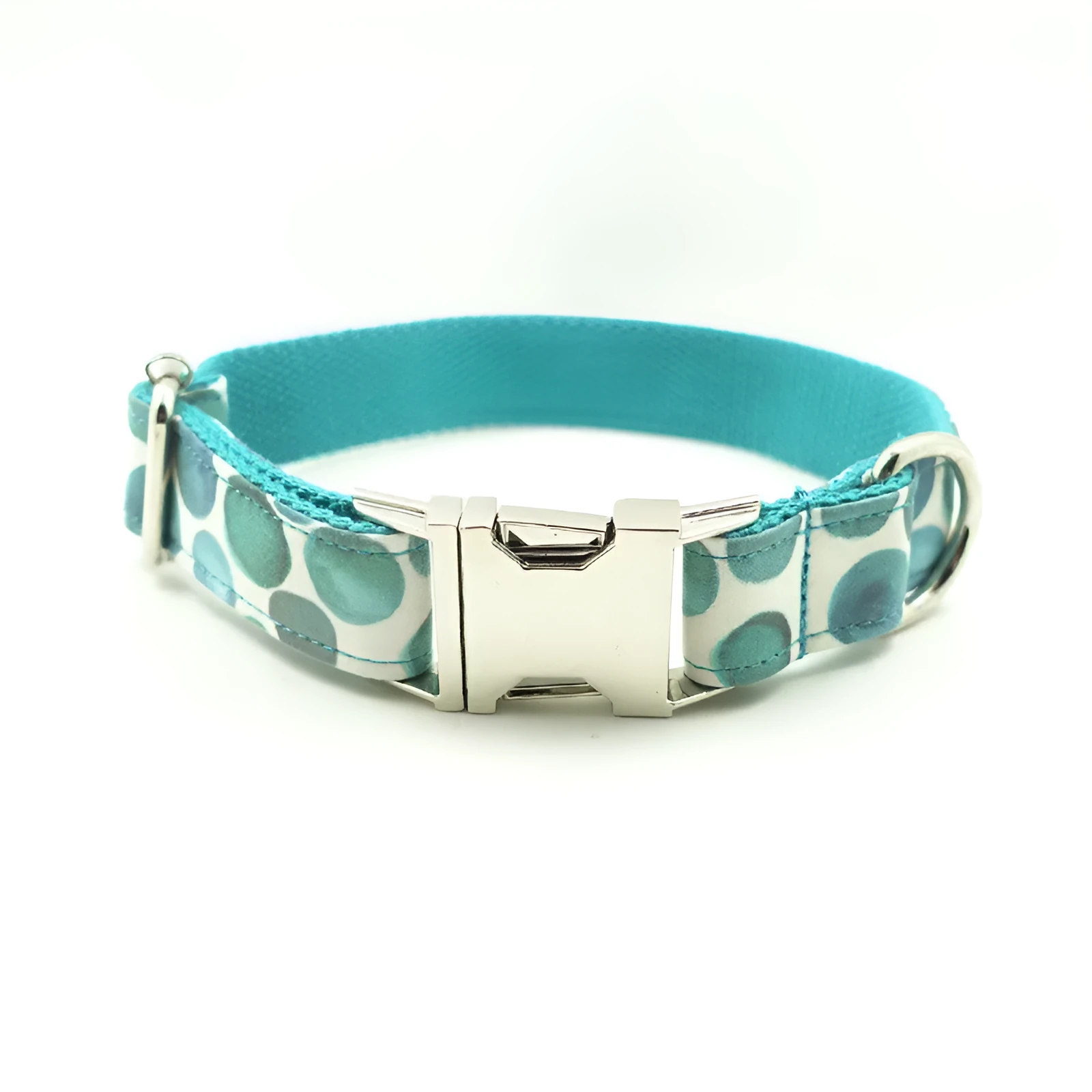 Retractable dog collar in bubble colour made from polyester, available in sizes XS to XL