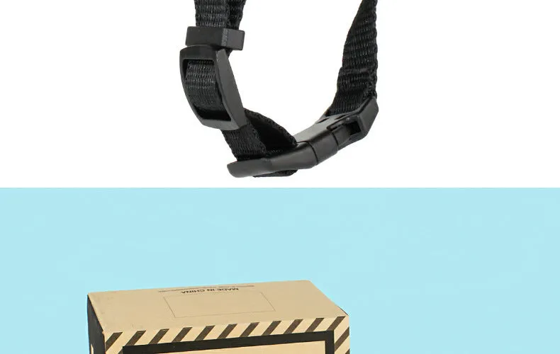 Black pet motorcycle helmet for dog or cat with adjustable strap on a bicycle