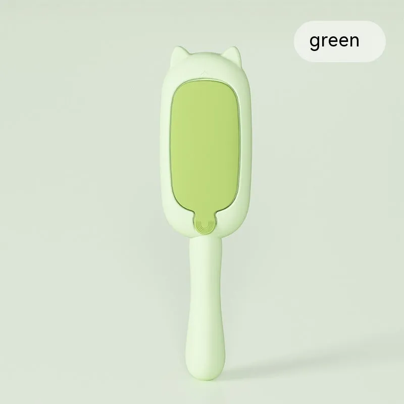 Compact pet dog cat hair brush electrostatic adsorption two-way roller 22x6x5.5cm ABS HIPS green blue yellow