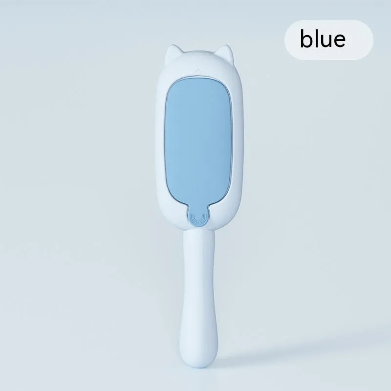 Compact pet dog cat hair brush electrostatic adsorption two-way roller 22x6x5.5cm ABS HIPS green blue yellow
