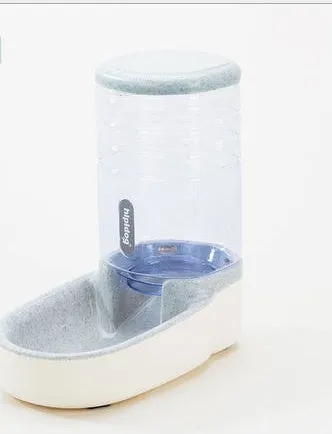Pet automatic feeder and drinking fountain in blue with 3.8L PP plastic capacity for dogs and cats