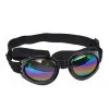 Foldable dog sunglasses in black with UV protection and adjustable straps