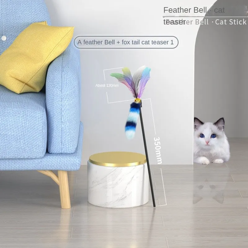 Round cat scratching board with replaceable corrugated paper pad, PP rim, and blue bell ball track