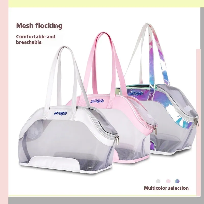 MOORPET leather pet carrier bag with 25 litre capacity in solid colour