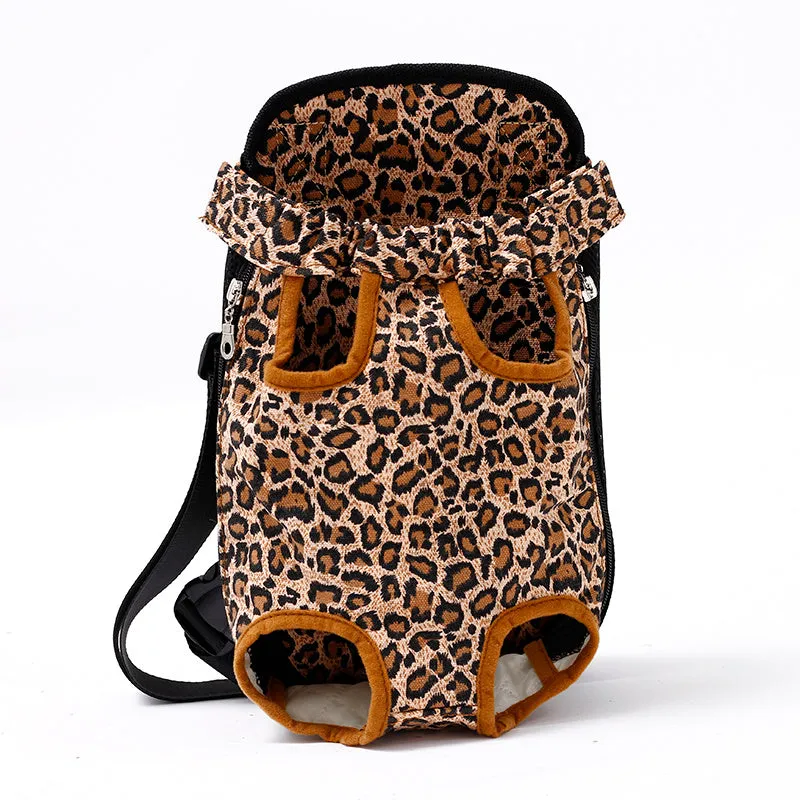 Breathable nylon mesh pet carrier bag in blue with adjustable shoulder straps and side zip