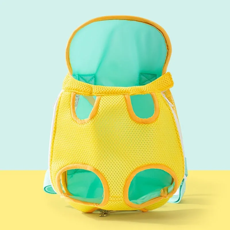 Soft canvas pet carrier bag with cartoon animal pattern and Beka yellow bear design