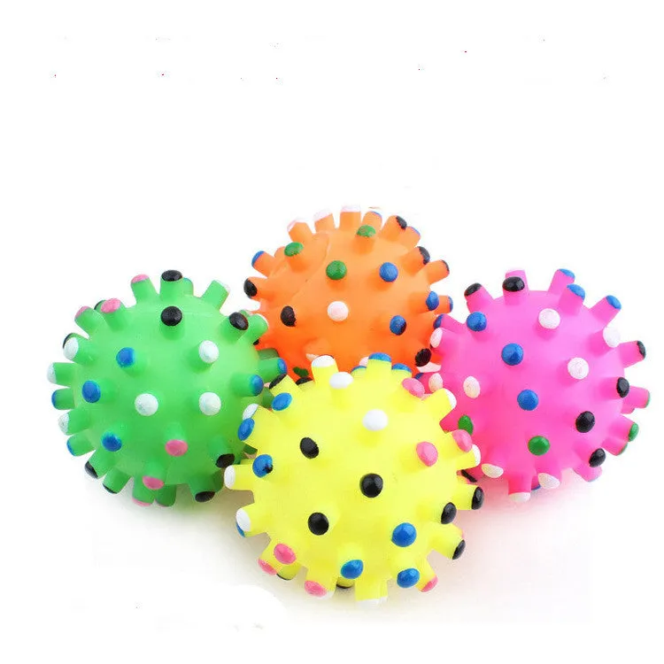 Pet dog toy ball made from vinyl, available in a colourful design suitable for dogs and cats