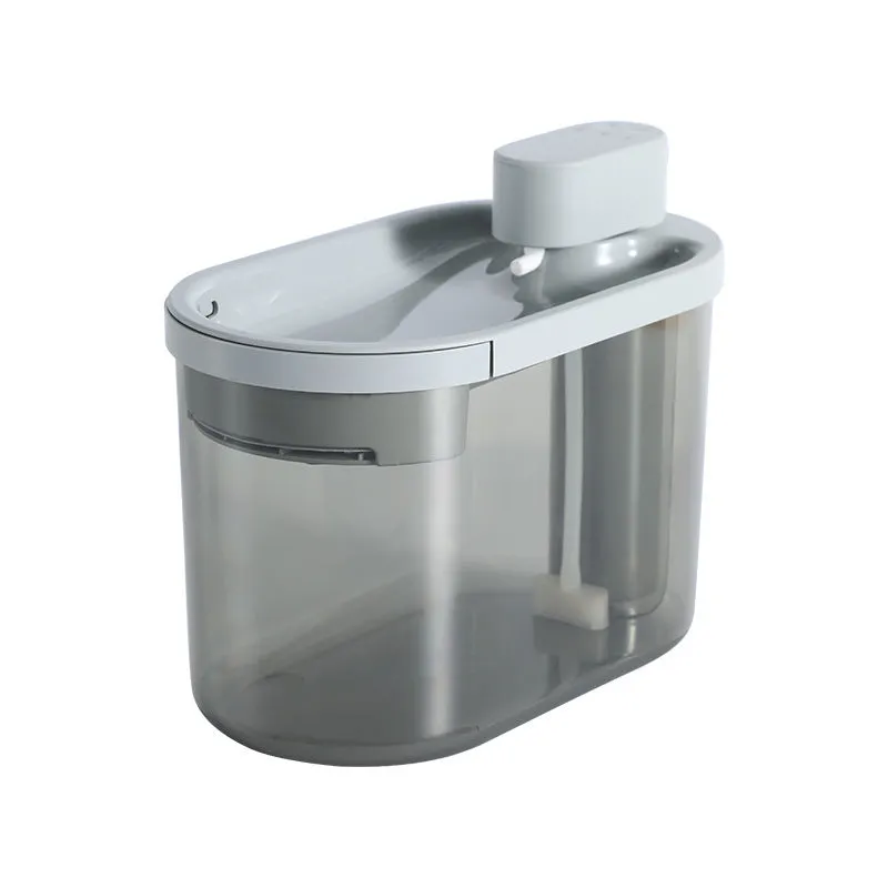 Automatic plastic drinking bowl for cats with infrared sensor, grey colour
