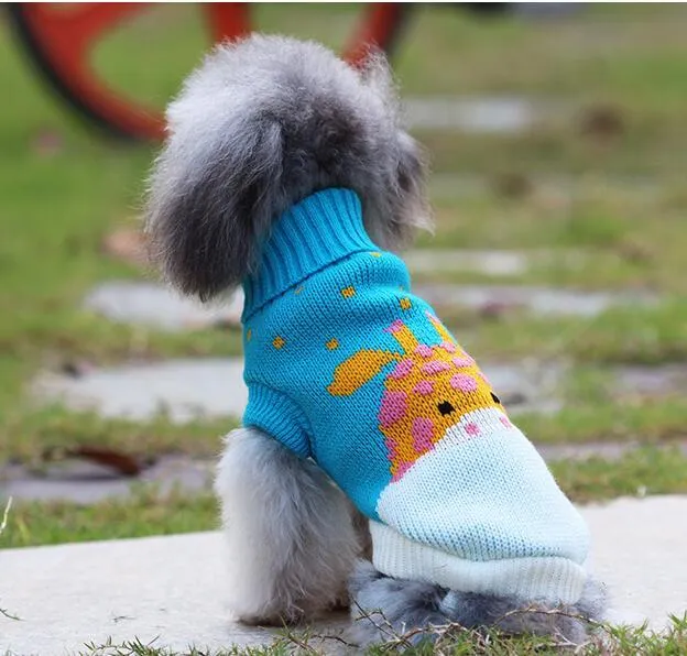 Wool dog sweater for small dogs corgi in red stripes colour available in sizes XS to XL
