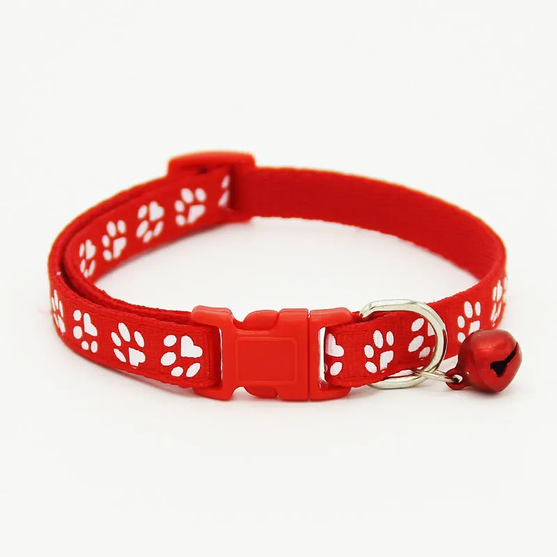 Pet cat bell collar in black with adjustable 1.0cm band width for small pets