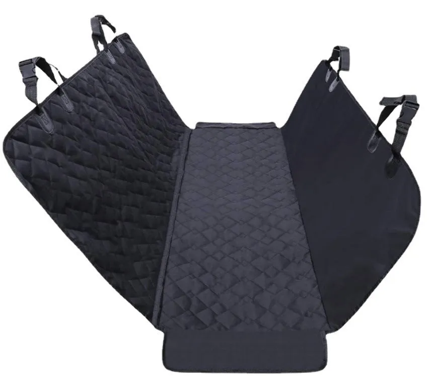 Waterproof car pet kennel rear seat cushion for dogs, 54 by 58 inches, cloth material, in black colour