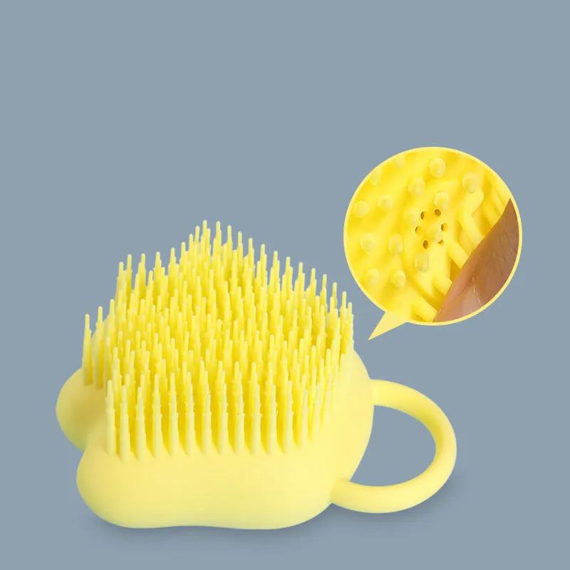 Easy Pet Cleaning Bath Brush in blue with soft silicone bristles and ABS handle, 100x84x53.5mm size