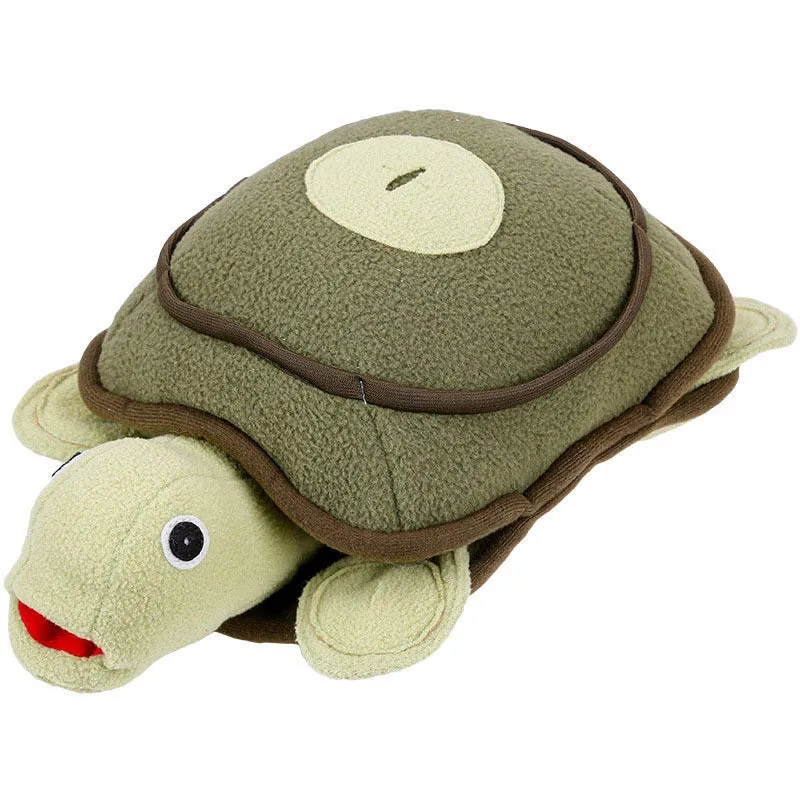 Green dog sniffing mat with fleece folds on non-slip base, 69x53cm