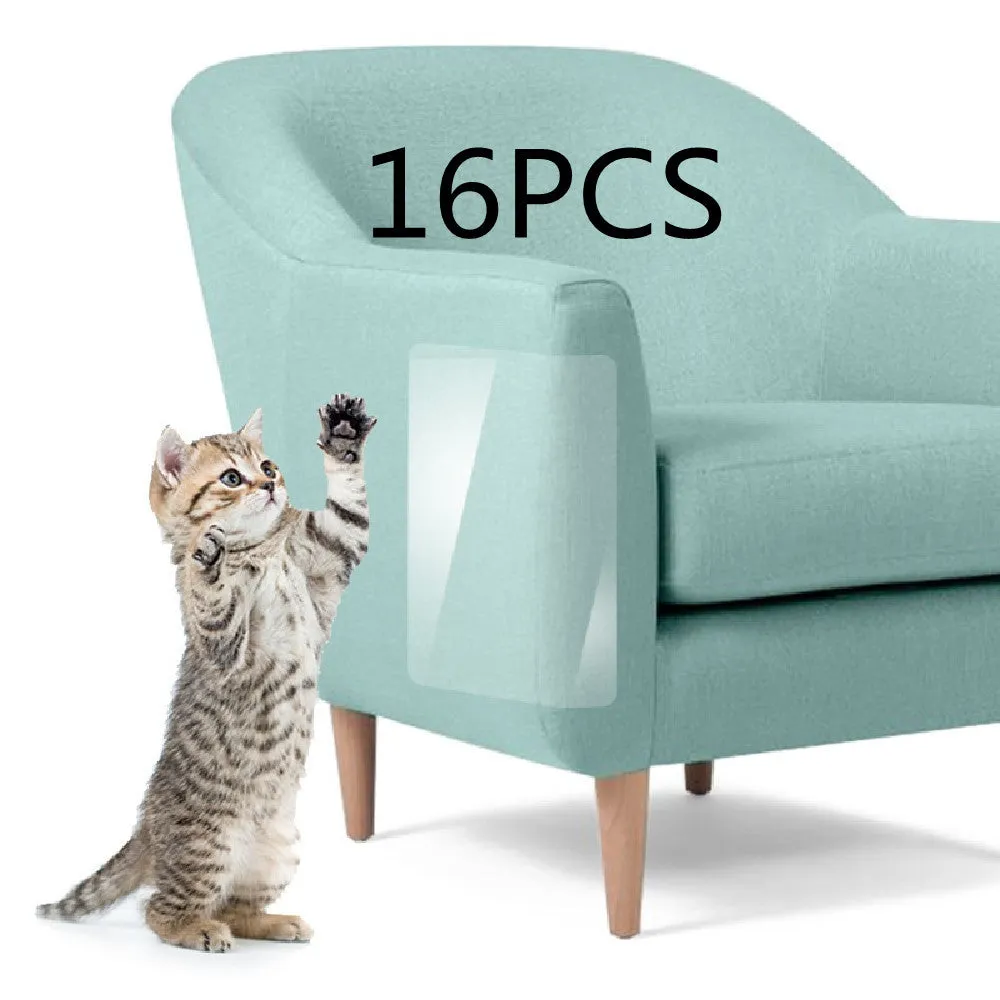 White plastic furniture anti-scratch stickers 440x300mm on table leg for floor protection