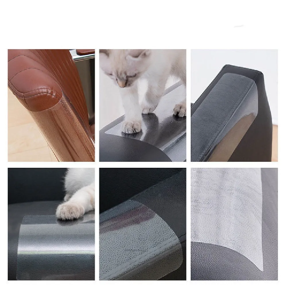 White plastic furniture anti-scratch stickers 440x300mm on table leg for floor protection