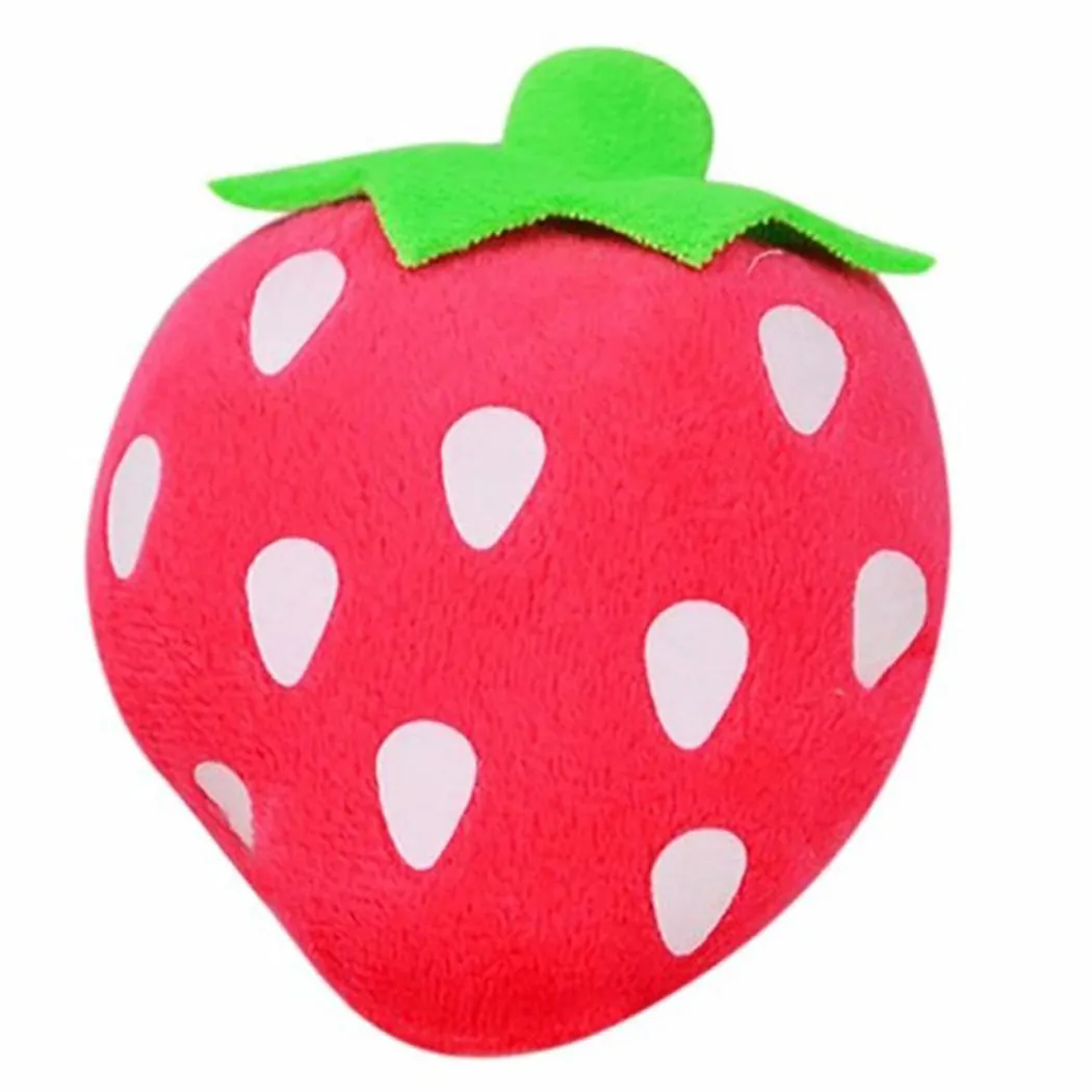 Gooddog plush fruit dog toys with squeaker, including banana and chicken leg shapes, on a white background