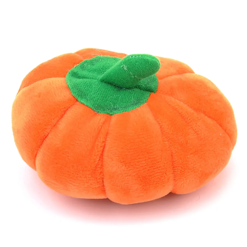 Gooddog plush fruit dog toys with squeaker, including banana and chicken leg shapes, on a white background