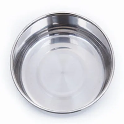 Protective cervical cat bowl oblique mouth pet bowl in food-grade PC with 304 stainless steel liner, anti-knock base, blue colour, M size
