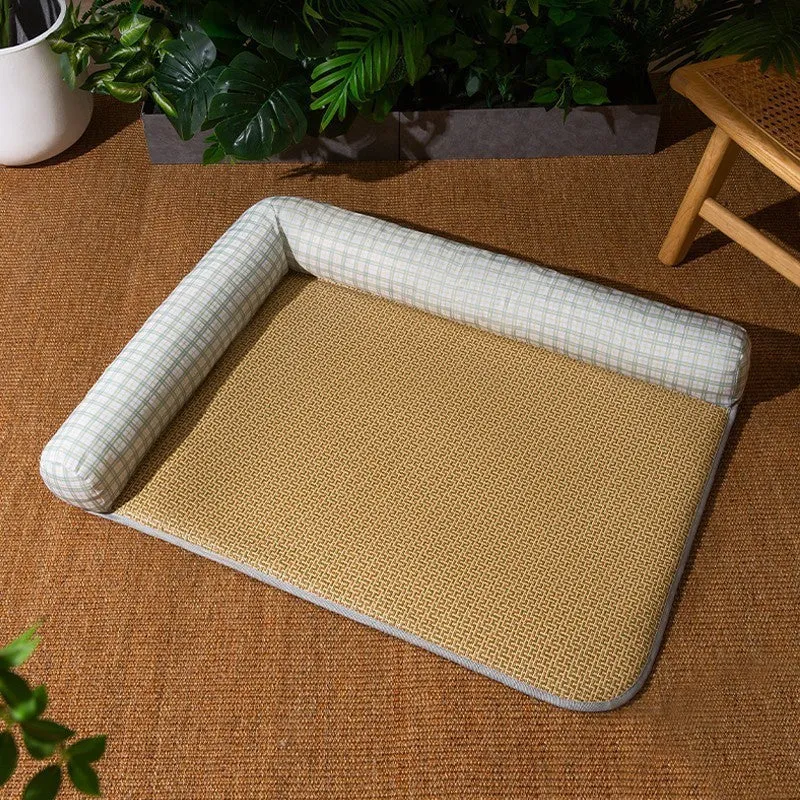 Non-stick Oxford cloth pet ice pad in perfume lemon colour for cats and dogs