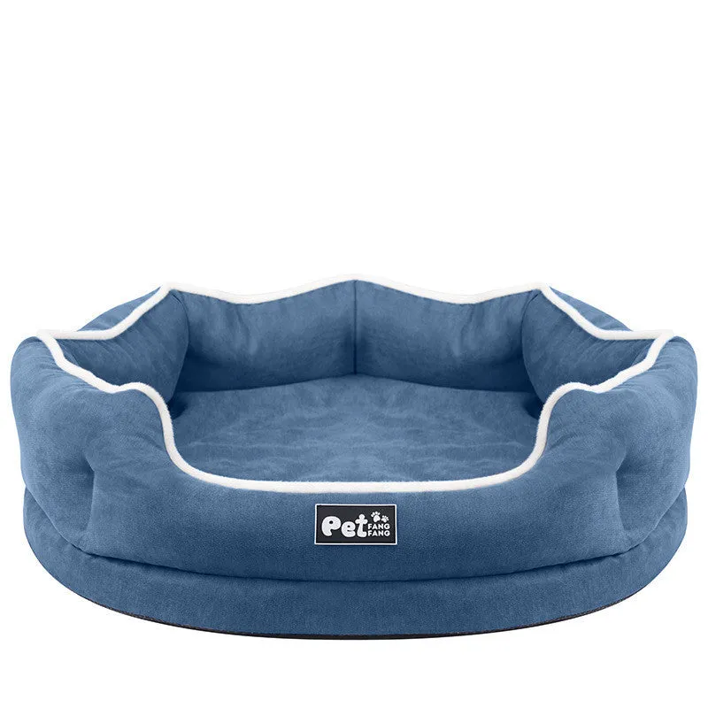 Removable pet bed mattress in grey cloth with tear resistant finish for cats and dogs