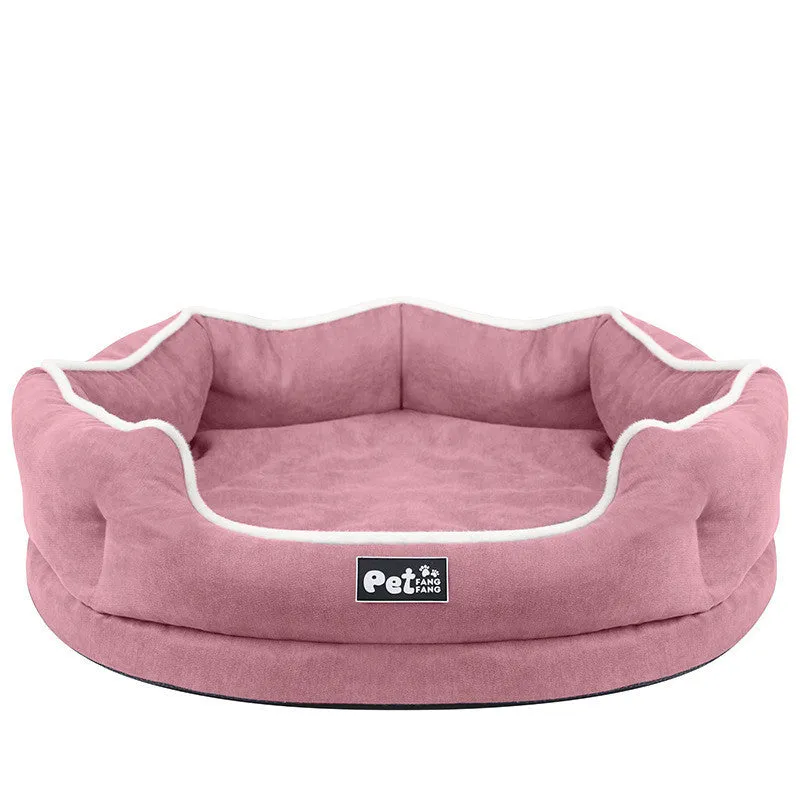 Removable pet bed mattress in grey cloth with tear resistant finish for cats and dogs