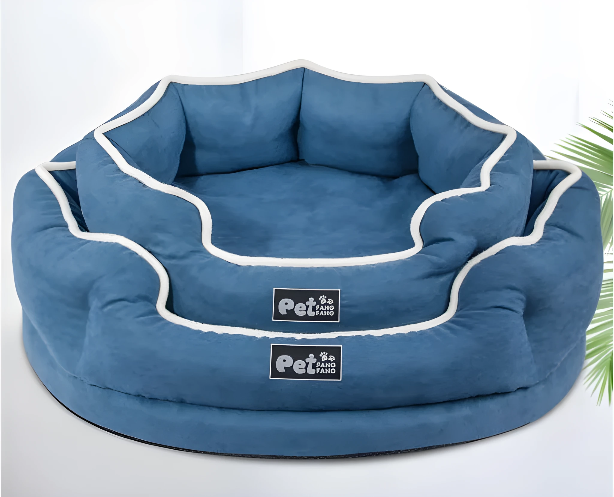 Removable pet bed mattress in grey cloth with tear resistant finish for cats and dogs