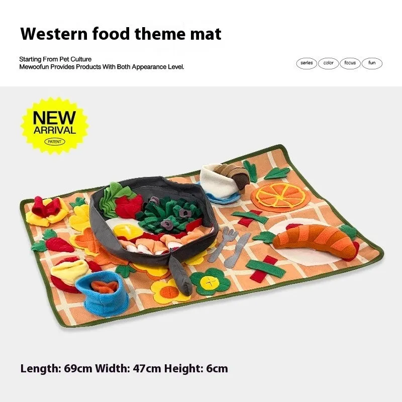 Themed dog sniffing mat enrichment toy in one of ten available designs
