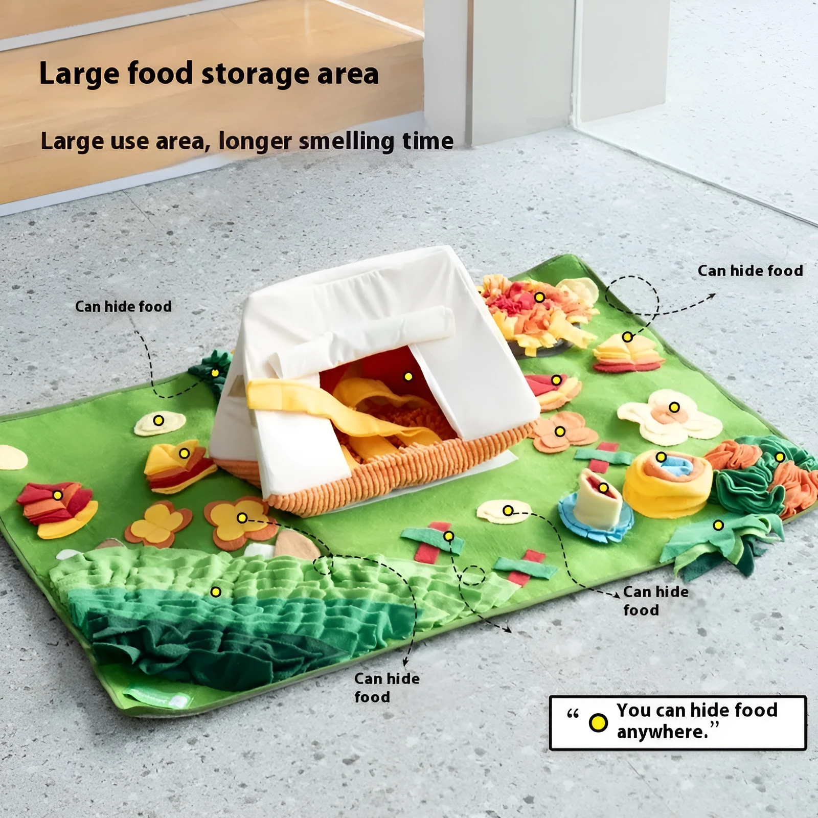 Themed dog sniffing mat enrichment toy in one of ten available designs
