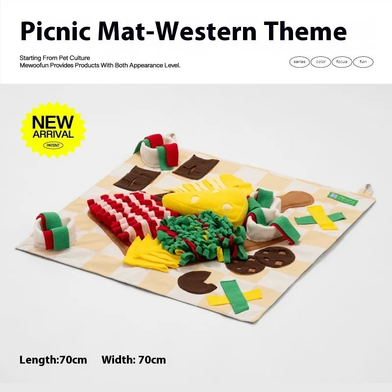 Themed dog sniffing mat enrichment toy in one of ten available designs