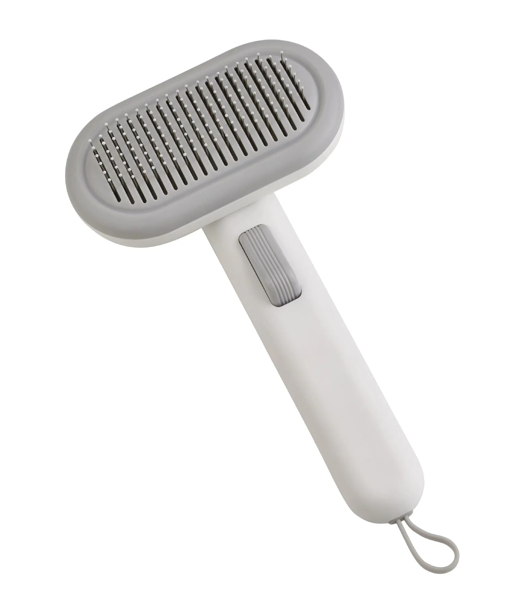 Large pet hair removal comb with integrated shaver in light green, pink and light grey colours