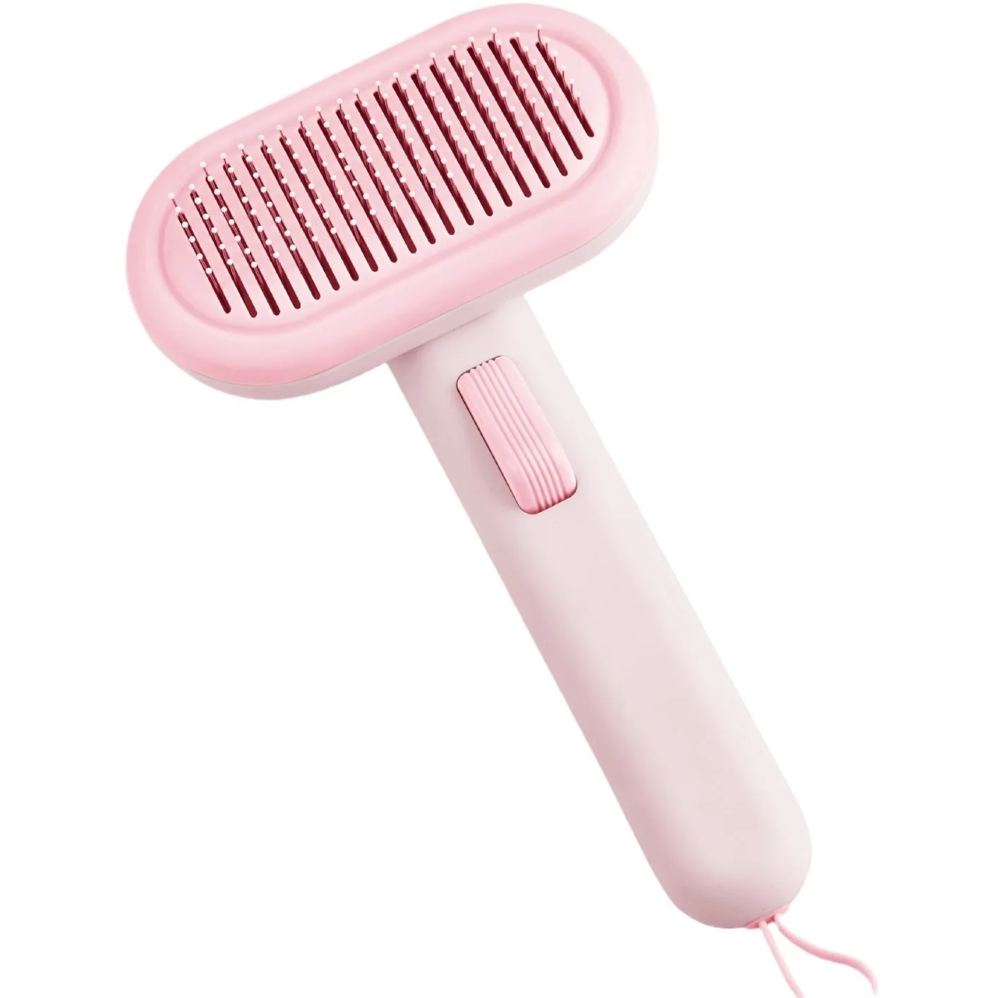 Large pet hair removal comb with integrated shaver in light green, pink and light grey colours
