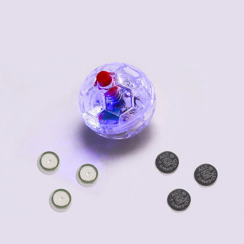 Glowing transparent plastic cat toy ball with card insertion button surface pet interactive fun