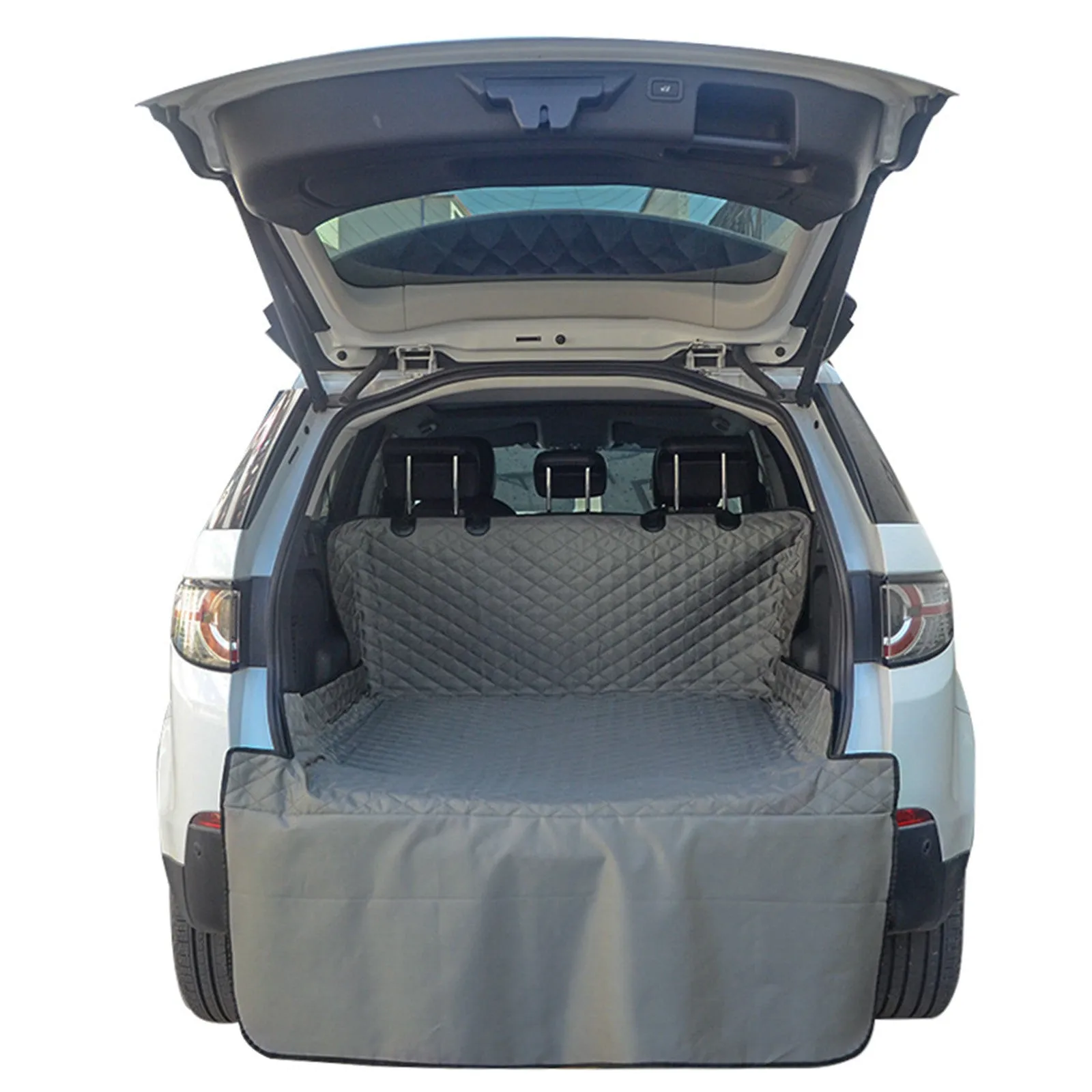 Waterproof 600D Oxford cloth pet car mat in black, 133x204cm, for dogs and cats in car rear seat