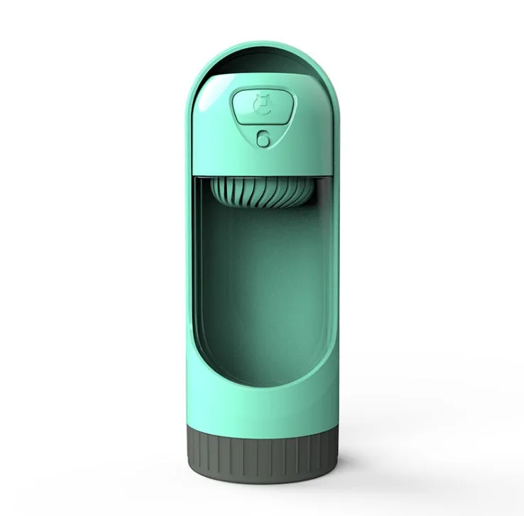Pet water bottle 300ml BPA-free dog travel cup with leak-proof valve in sky blue colour