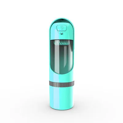 Pet water bottle 300ml BPA-free dog travel cup with leak-proof valve in sky blue colour