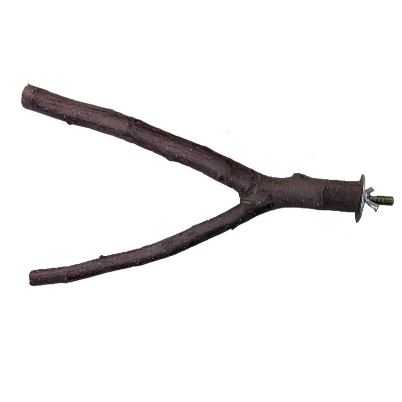 Natural apple branch braided ring bird toy in 15cm diameter for small birds, wood standing frame