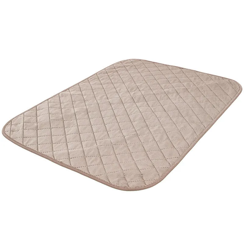 Natural bamboo fibre pet training pad in beige, moisture-proof and deodorant, foldable for travel