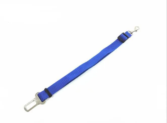 Adjustable dog car safety seat belt with PP material, 2.5cm width, adjustable 48-74cm length, in multiple colours