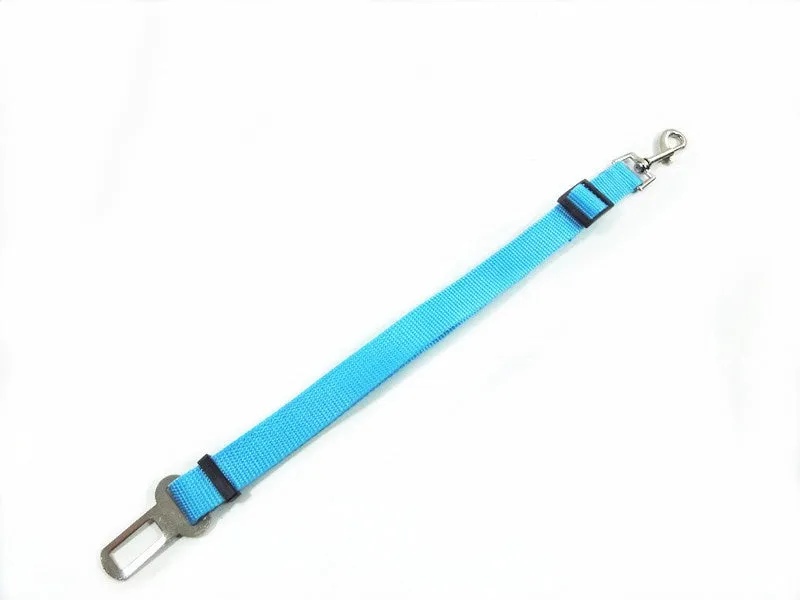 Adjustable dog car safety seat belt with PP material, 2.5cm width, adjustable 48-74cm length, in multiple colours