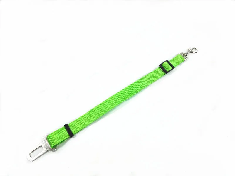 Adjustable dog car safety seat belt with PP material, 2.5cm width, adjustable 48-74cm length, in multiple colours