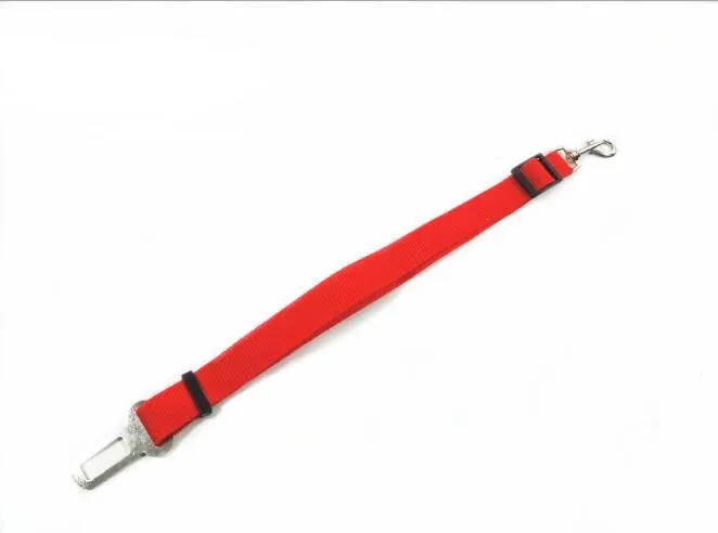 Adjustable dog car safety seat belt with PP material, 2.5cm width, adjustable 48-74cm length, in multiple colours