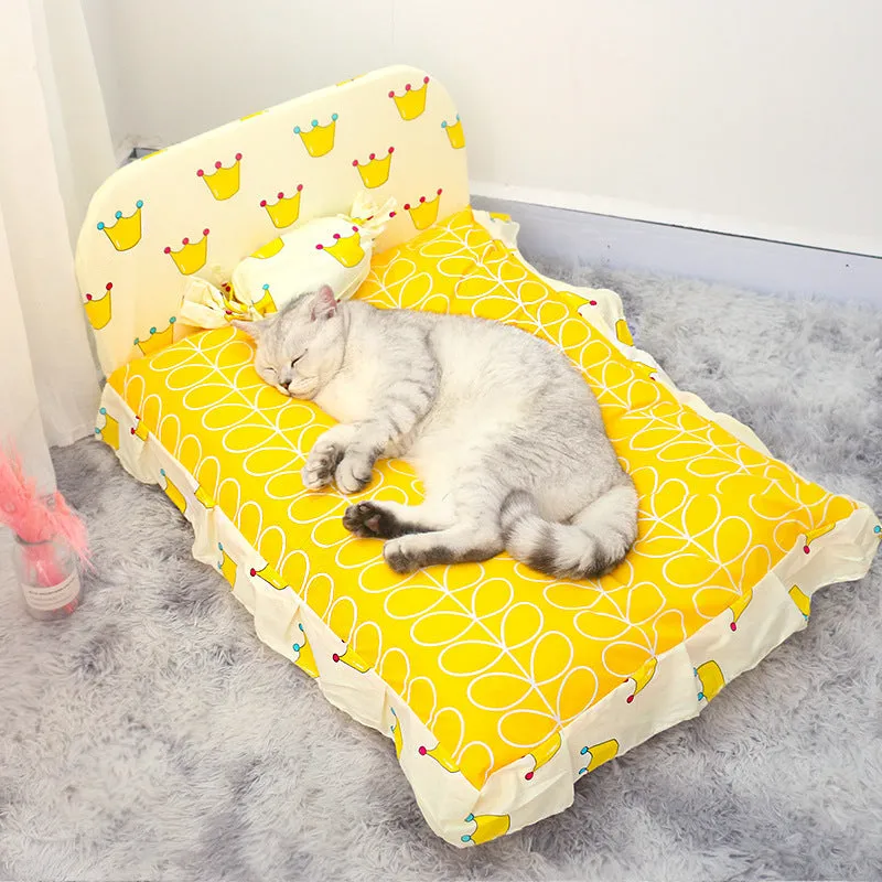 Teddy small dog pet bed in green with PP cotton fill, 40x50cm size