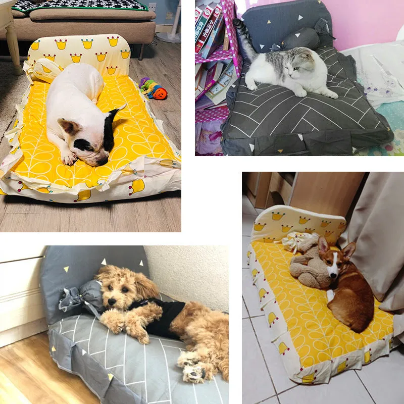 Teddy small dog pet bed in green with PP cotton fill, 40x50cm size