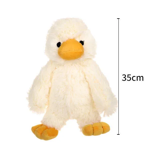 Plush white duckling vocal toy for dogs with squeaker, 23cm and 35cm sizes available