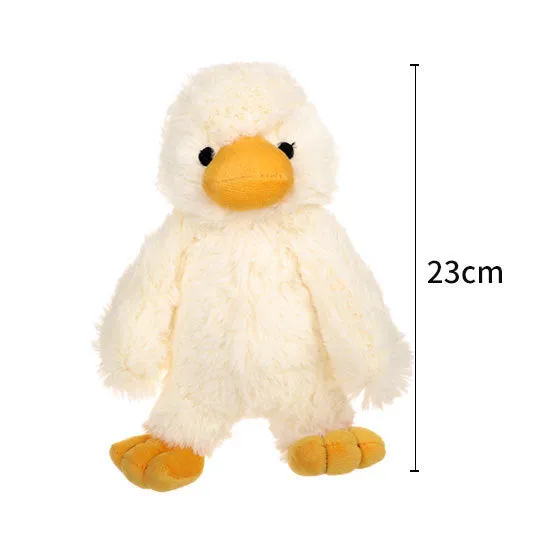 Plush white duckling vocal toy for dogs with squeaker, 23cm and 35cm sizes available