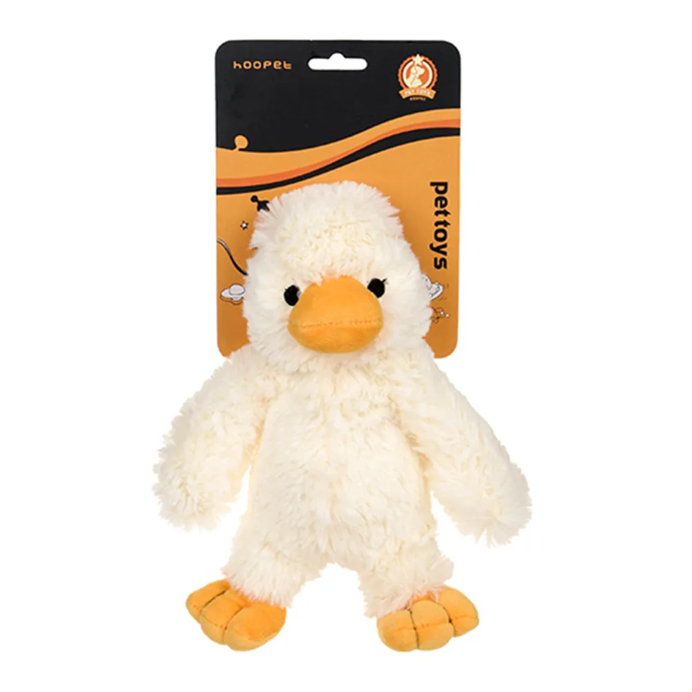 Plush white duckling vocal toy for dogs with squeaker, 23cm and 35cm sizes available