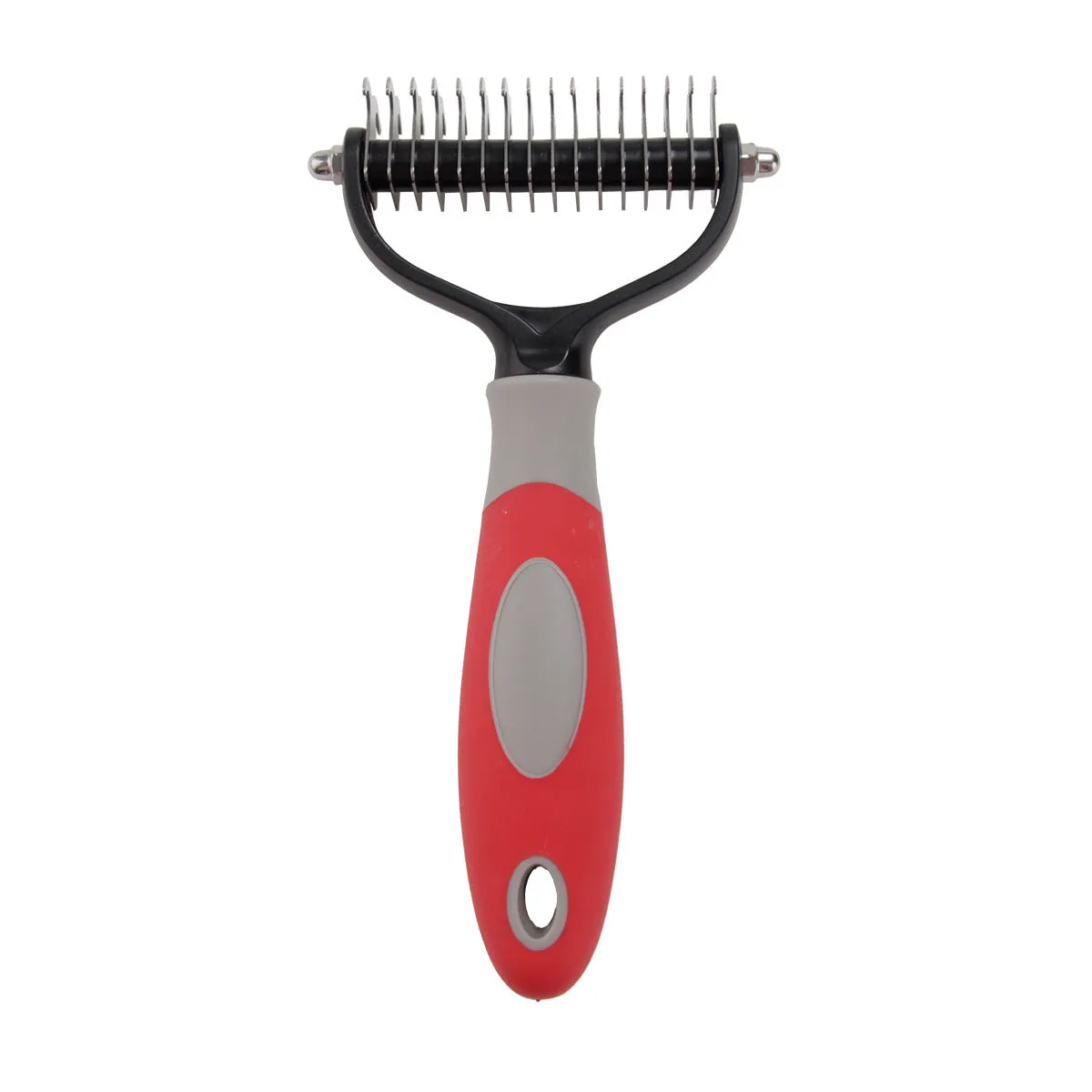 Pets Dematting Comb for Dogs and Cats – Stainless Steel Grooming Brush for Knots and Tangles – Effective Hair Removal Comb for Medium and Long-Haired Pets – Available in Blue, Red, and Large Sizes