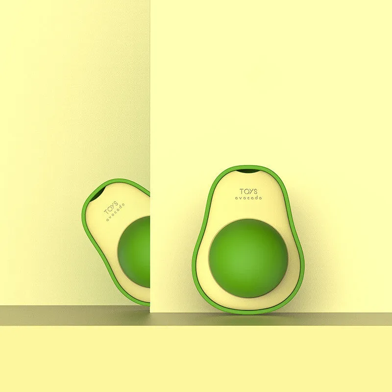 Avocado cat mint multifunctional catnip toy with 360 rotating self-healing design, 27mm ABS sphere, green and white colour